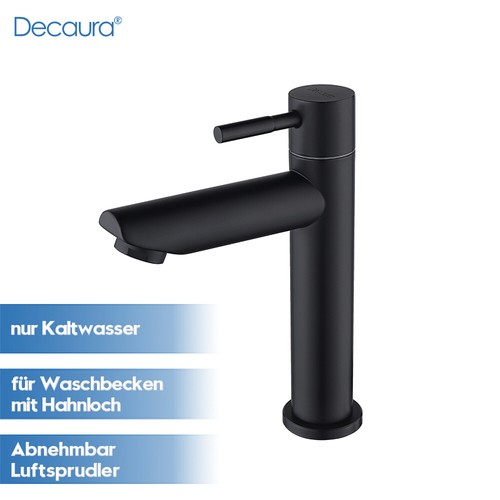 Decaura kaltwasserhahn schwarz - kaltwasserhahn,