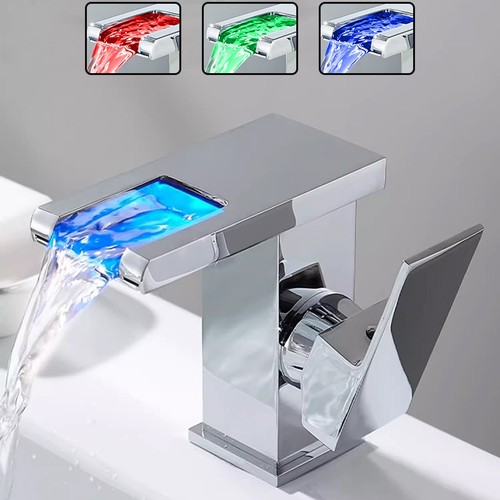 Chrom led waschtischarmatur - chrom,